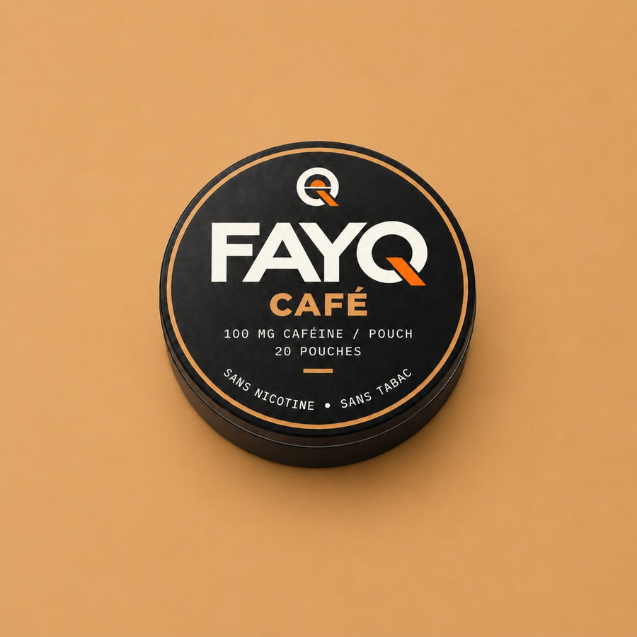 Boîte FAYQ Café, energy pouch à la caféine 100 mg sans nicotine, 20 pouches